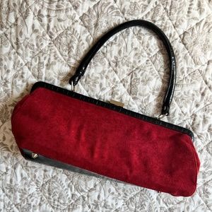 Vintage Red Suede Bag
